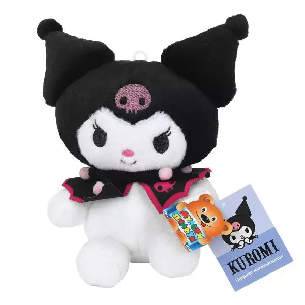 Мягкая игрушка Kuromi San RIO Куроми 17см в черной шапочке Мульти-Пульти K125327-17NS-WOD