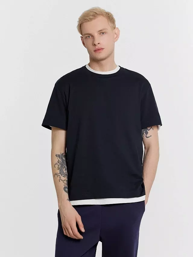Футболка мужская Mark Formelle 111935 неви, р-р 112-182/188 (56 / XXXL)