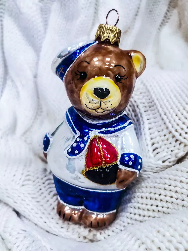 Формовая игрушка Медвежонок-моряк 11 см Коломеев АУ-374