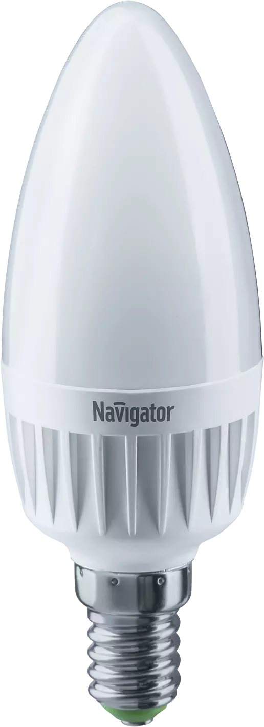 Лампа светодиодная Navigator Е14 230В 7Вт 6500К свеча холодный