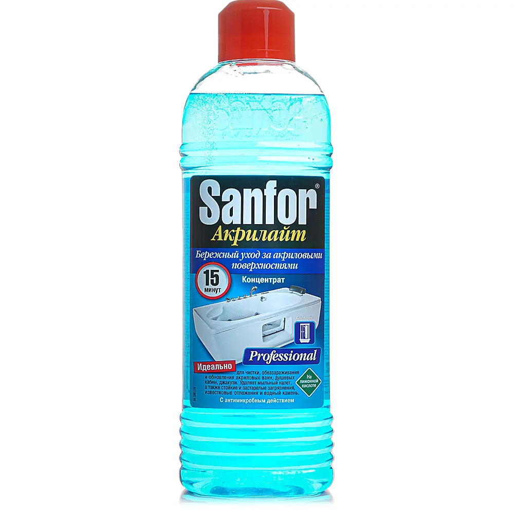 Чистящее средство Sanfor Гель Акрилайт для чистки/ОБНОВЛ ванн/душев 920мл