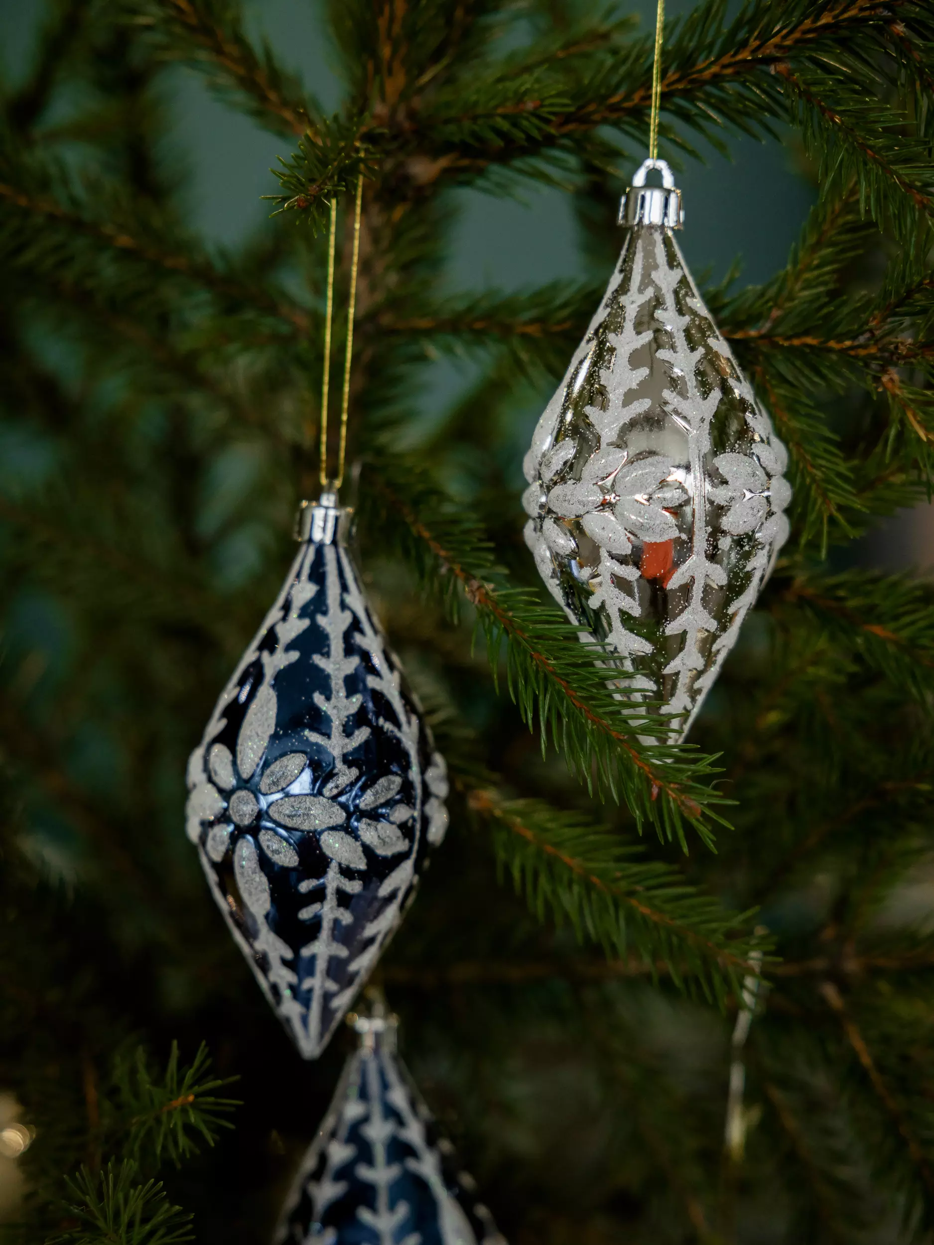 Елочные украшения пластик (4 шт) Волшебство на ветках VNVE-B31