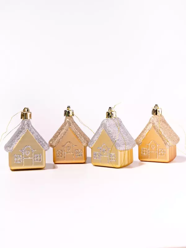 Елочные украшения пластик (4 шт) Волшебство на ветках VNVE-B51