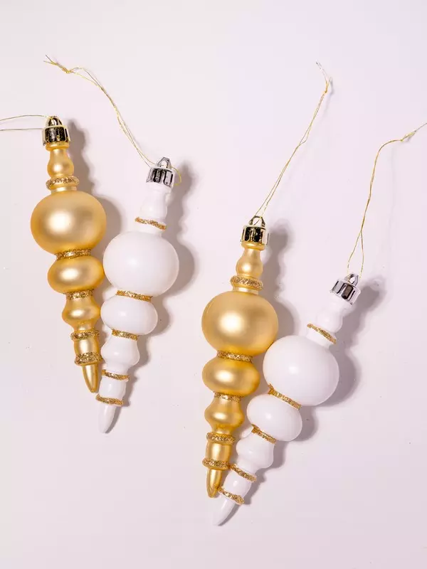 Елочные украшения пластик (4 шт) Волшебство на ветках VNVE-B53