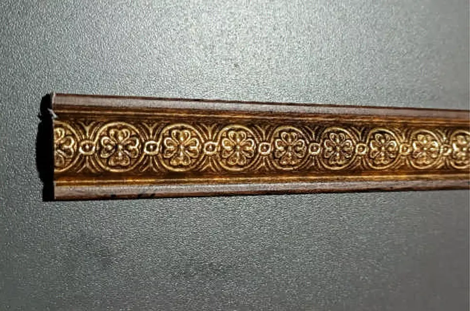 Молдинг декоративный 2400х14х30 мм, дюрополимер,цветной Paolo Arte COL157-1084 рыжий с золотом