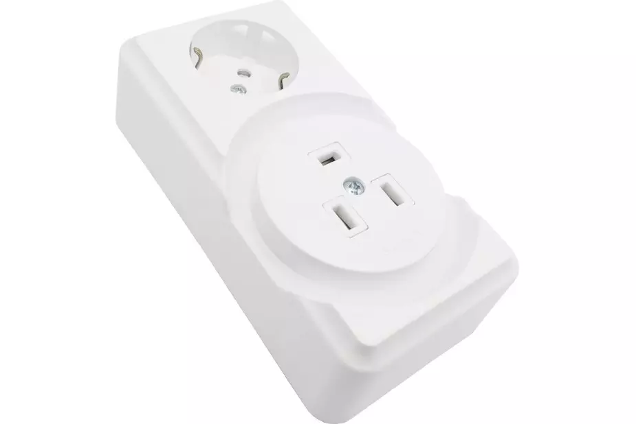 Розетка для электроплит накладная 32А+16А белый Bylectrica БРА32-016
