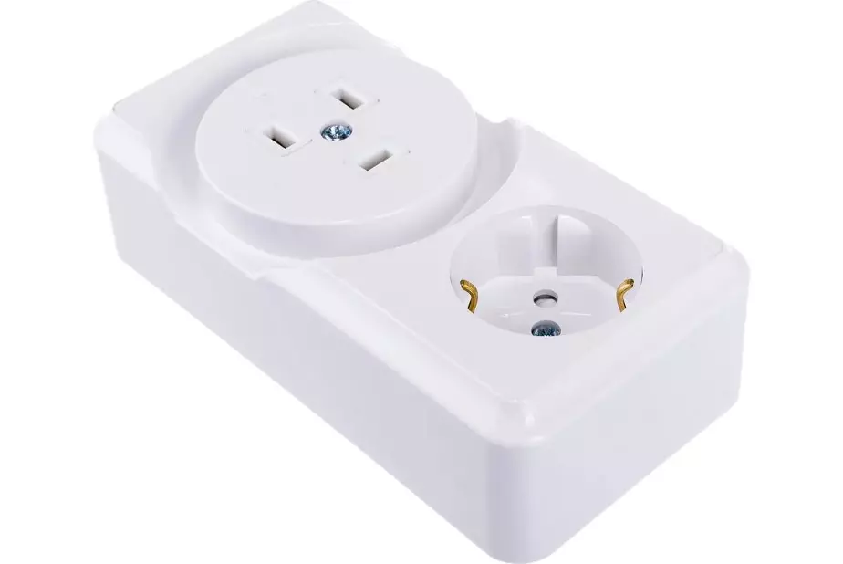 Розетка для электроплит накладная 32А+16А белый Bylectrica БРА32-016