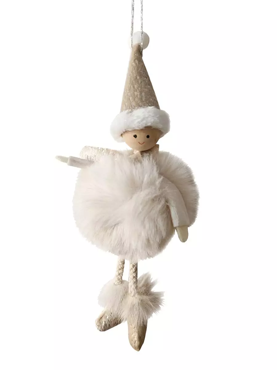 Новогоднее подвесное украшение (полиэстер, древесина тополя) / 8x24x8см 94597