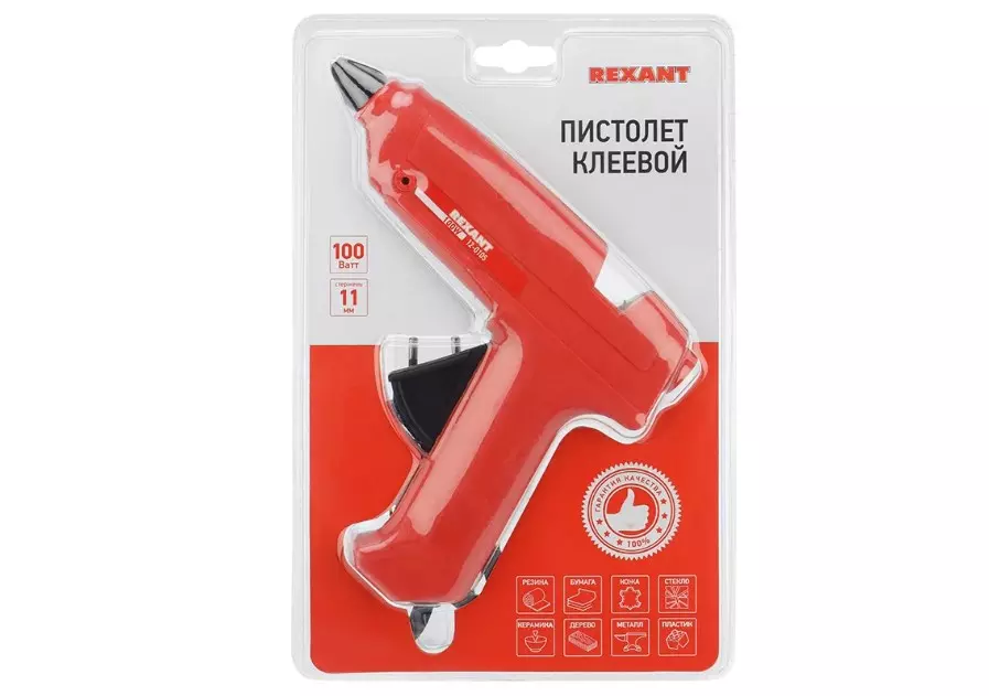 Клеевой пистолет 100 Вт Rexant 12-0105