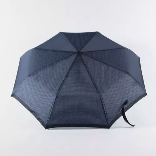 Зонт мужской полный автомат синий клетка JIN