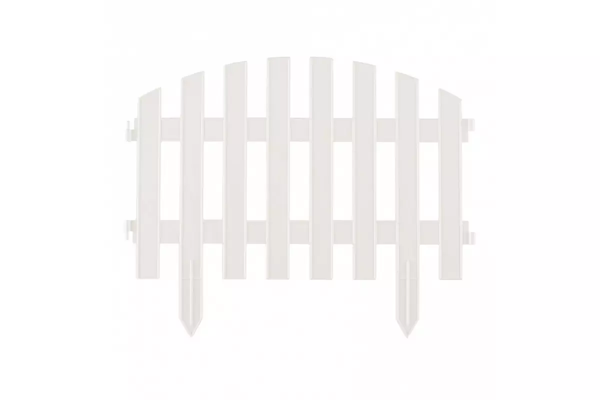 Декоративный забор Винтаж, 28х300 см, белый, / Palisad