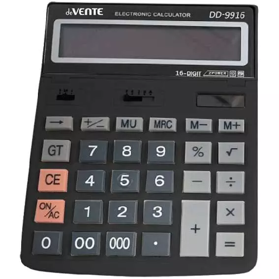 Калькулятор настольный DD-9916, 154x203x25, 16 разрядный, большой экран, deVENTE 4031336