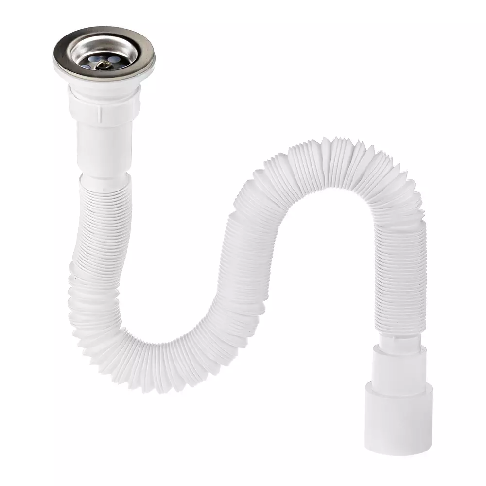 Гибкая труба с выпуском 1 1/2&quot;х40/50, max 1400 мм, выпуск с решёткой, MasterProf ИС.110698