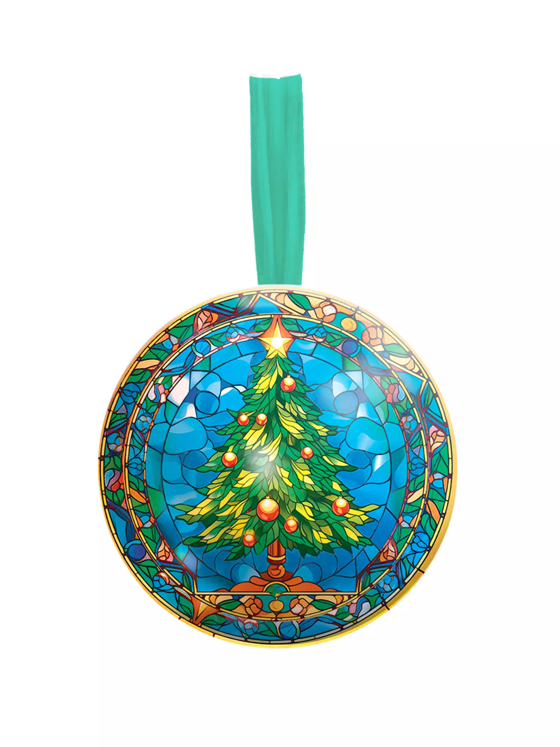 Новогоднее подвесное елочное украшение Шар 6,5 см с пожеланием внутри 95091