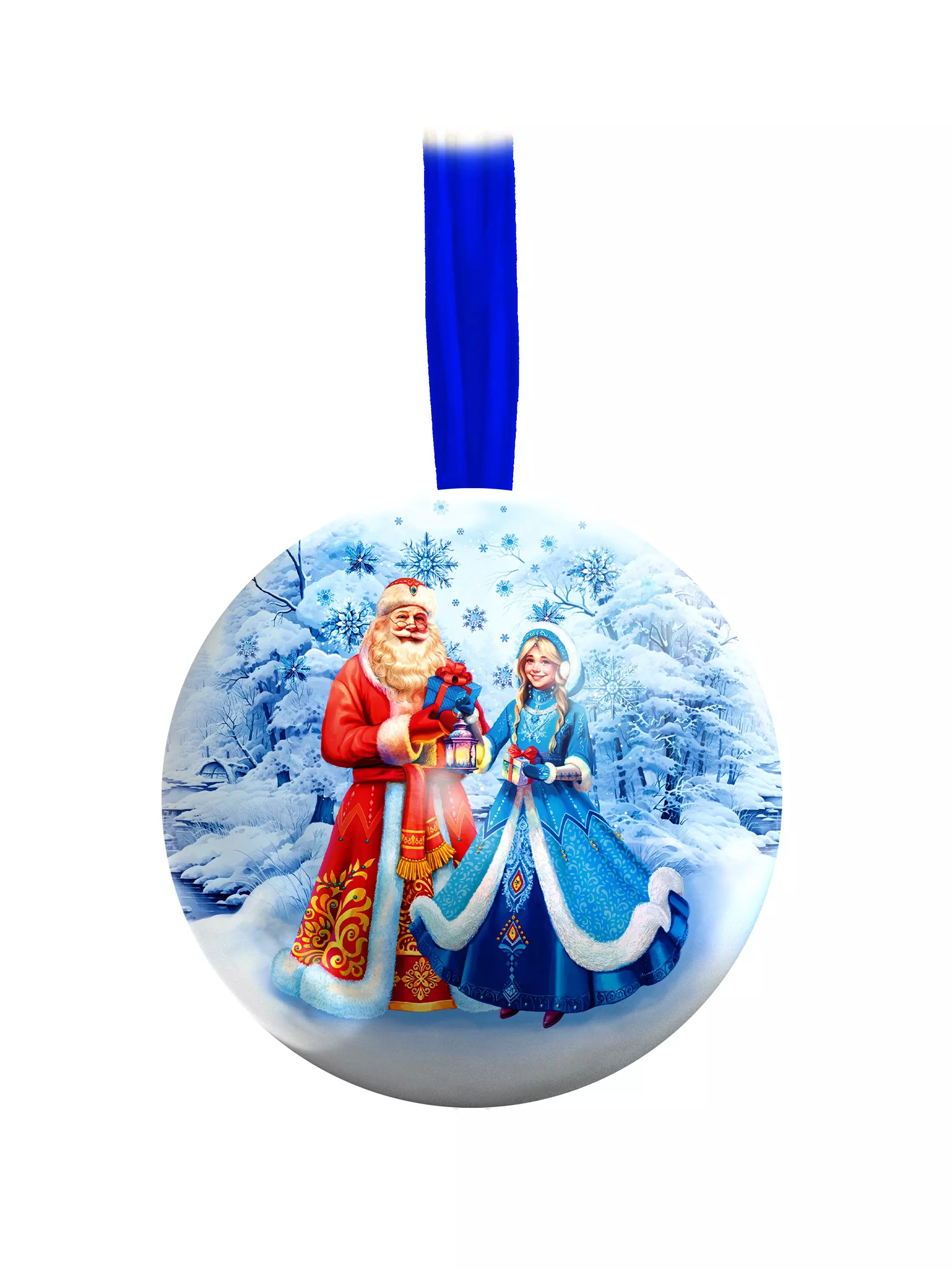 Новогоднее подвесное елочное украшение Шар 6,5 см с пожеланием внутри 95091