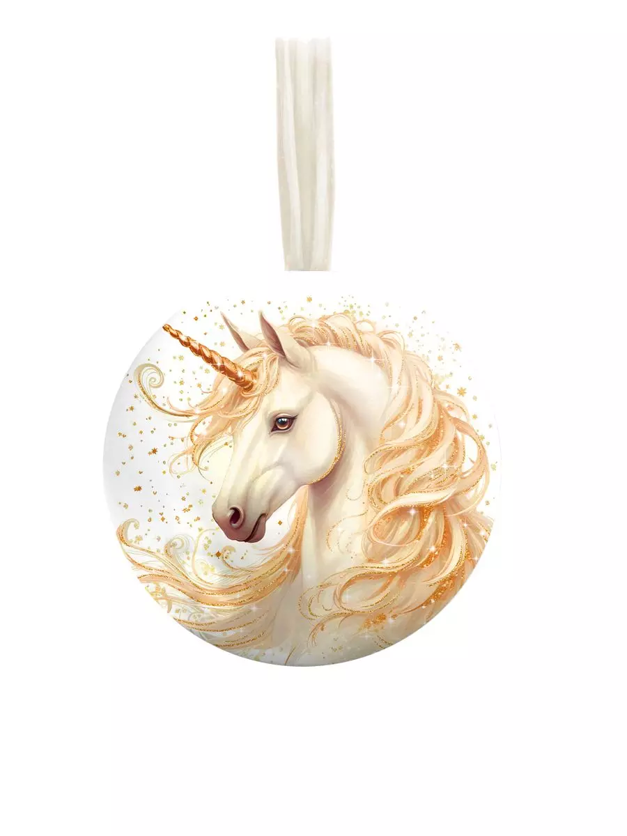 Новогоднее подвесное елочное украшение - Шар Символ года c пожеланием внутри 6,5х6,5х6,5см 95092