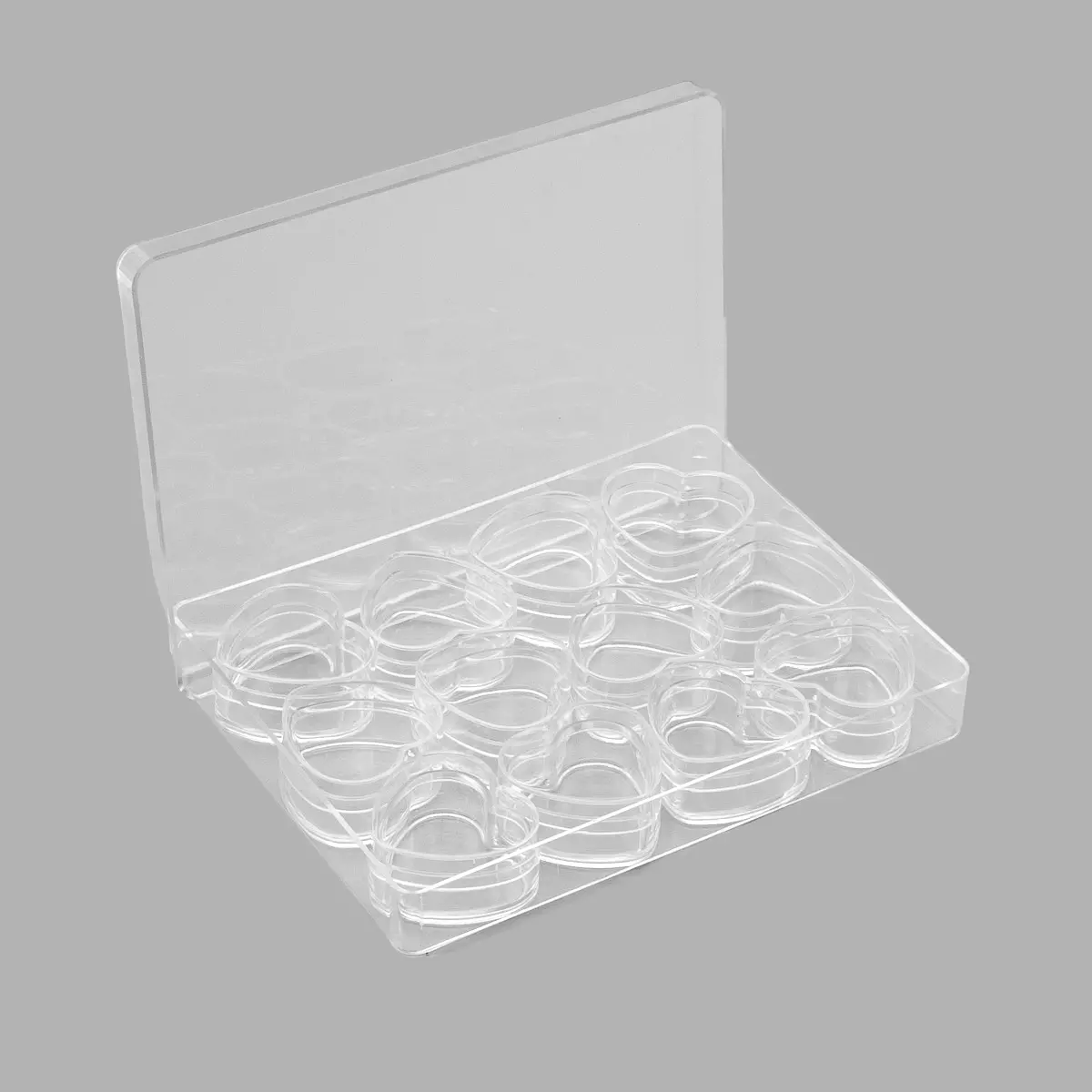 Органайзер для хранения мелочей 125х95х18 мм12 съемных баночек АЙРИС 7738288 прозрачный