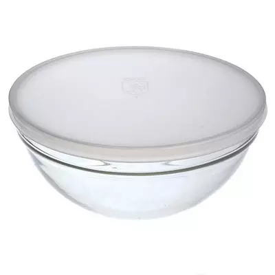 Салатник стеклянный с крышкой, круглый, 23 см Luminarc 9068AM06A1111