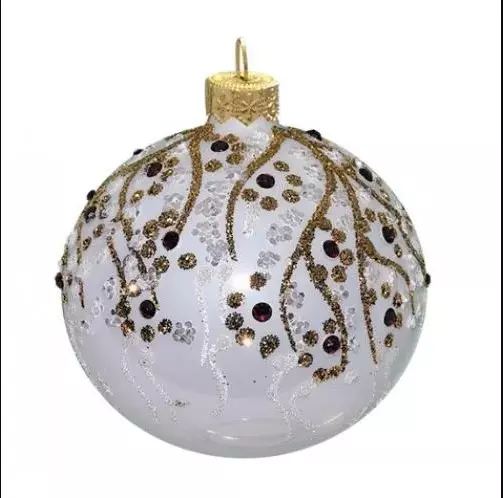 Елочный шар стекло Княжеский 10 см Коломеев КУ-100-201012
