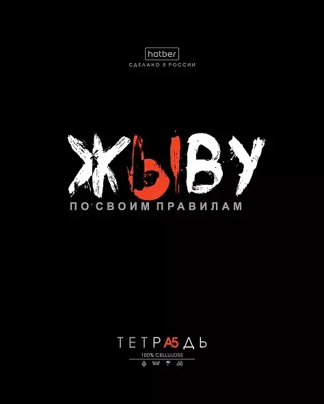 Тетрадь 96 листов в клетку А5, скрепка, Обл. мел.картон глянц.ламин "Проект Капланопись" hatber