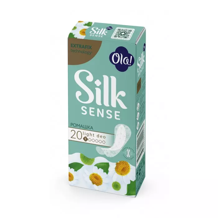 Ежедневные прокладки Ola! Silk Sense light тонкие стринг-мультиформ ромашка 20 шт