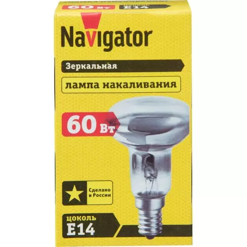 Лампа накаливания Navigator 94 320 Е14 230В 60Вт R50 рефлектор