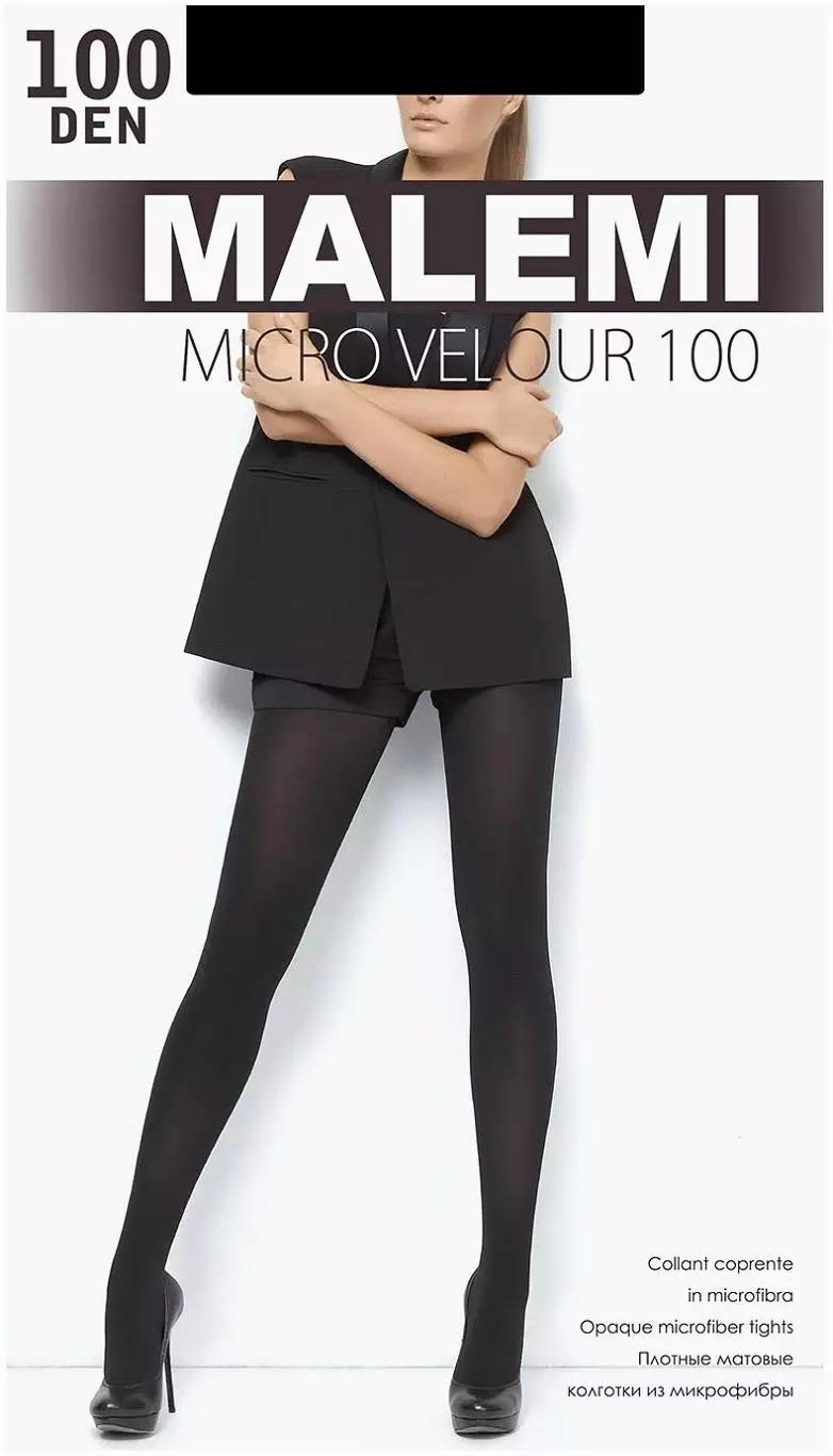 Колготки Malemi Micro Velour 100 nero, р-р 3