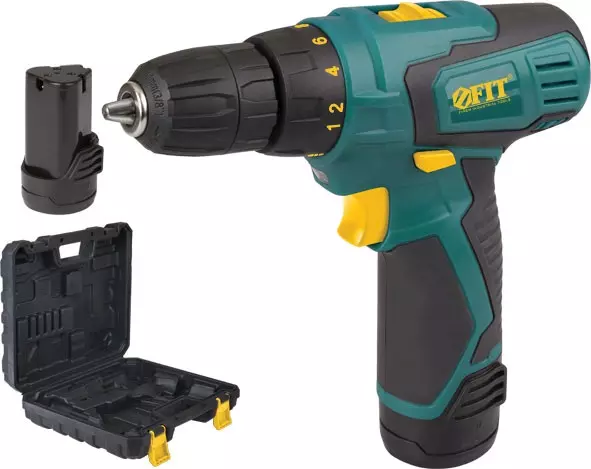 Шуруповерт аккумуляторный FIT 80181 12В 2Акб*1.3А/ч