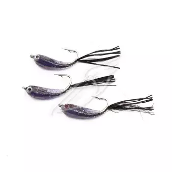 Мормышка ЯМАН &quot;Малек пыздрик&quot; с ушком, L-18 мм, вес 0,3 г, кр. Kumho №4, цв. черный (уп. 3 шт.)