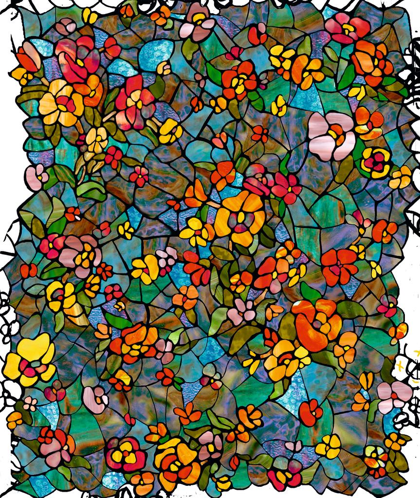 Пленка самоклеющаяся D-C-FIX 0431-346 0,45х2м Витраж Венецианский сад разноцвет