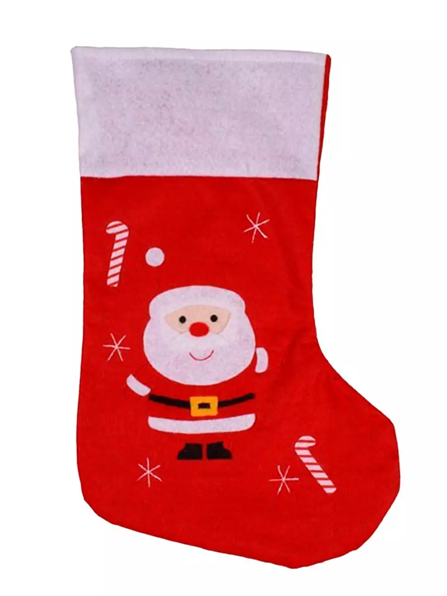 Новогоднее украшение Носок для подарков 40*25см 95816