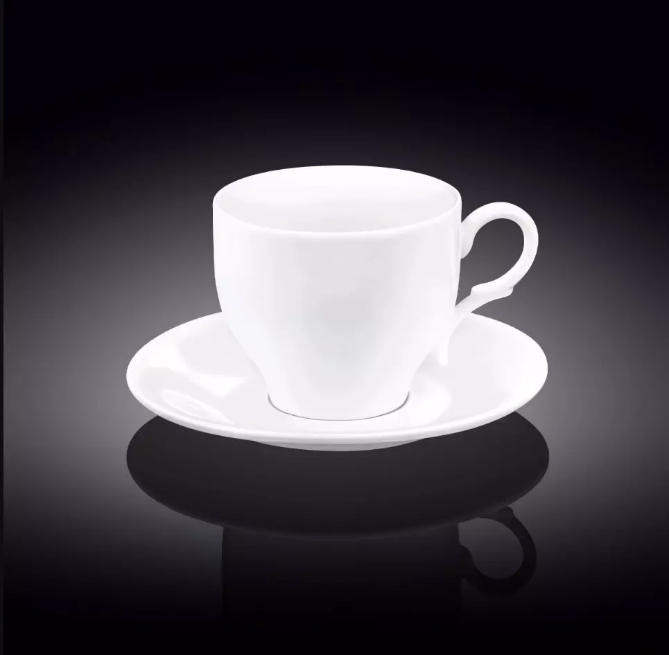 Чашка чайная и блюдце 220 мл фарфор Wilmax WL-993009/AB
