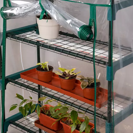 Теплица со светильниками в комплекте 4 яруса 1250х690х300мм ЭРА Б0059786