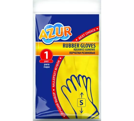 Перчатки резиновые AZUR S 092130