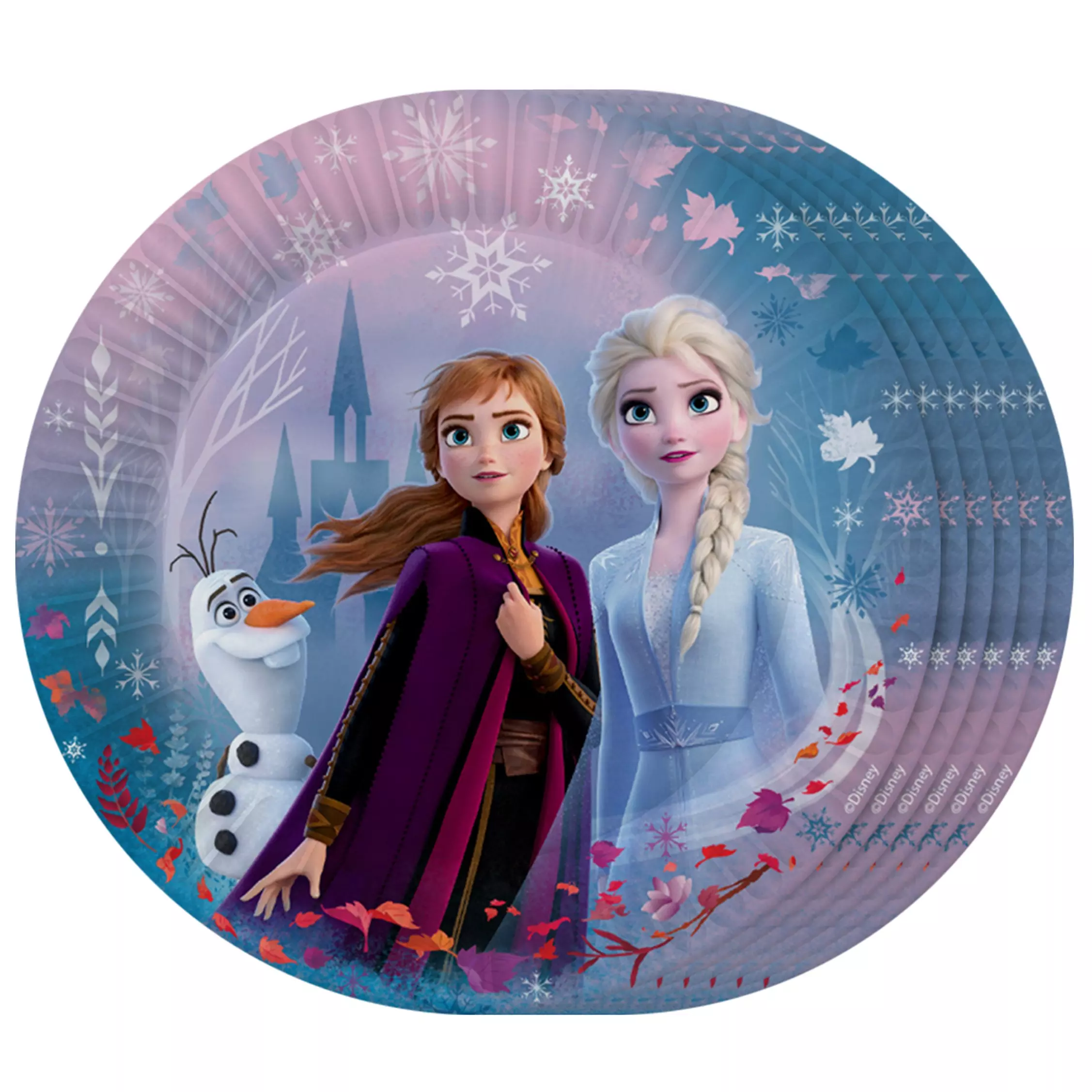 Набор бумажных  тарелок Frozen 2 Эльза и Анна 3, 6 шт d 180 мм 298918