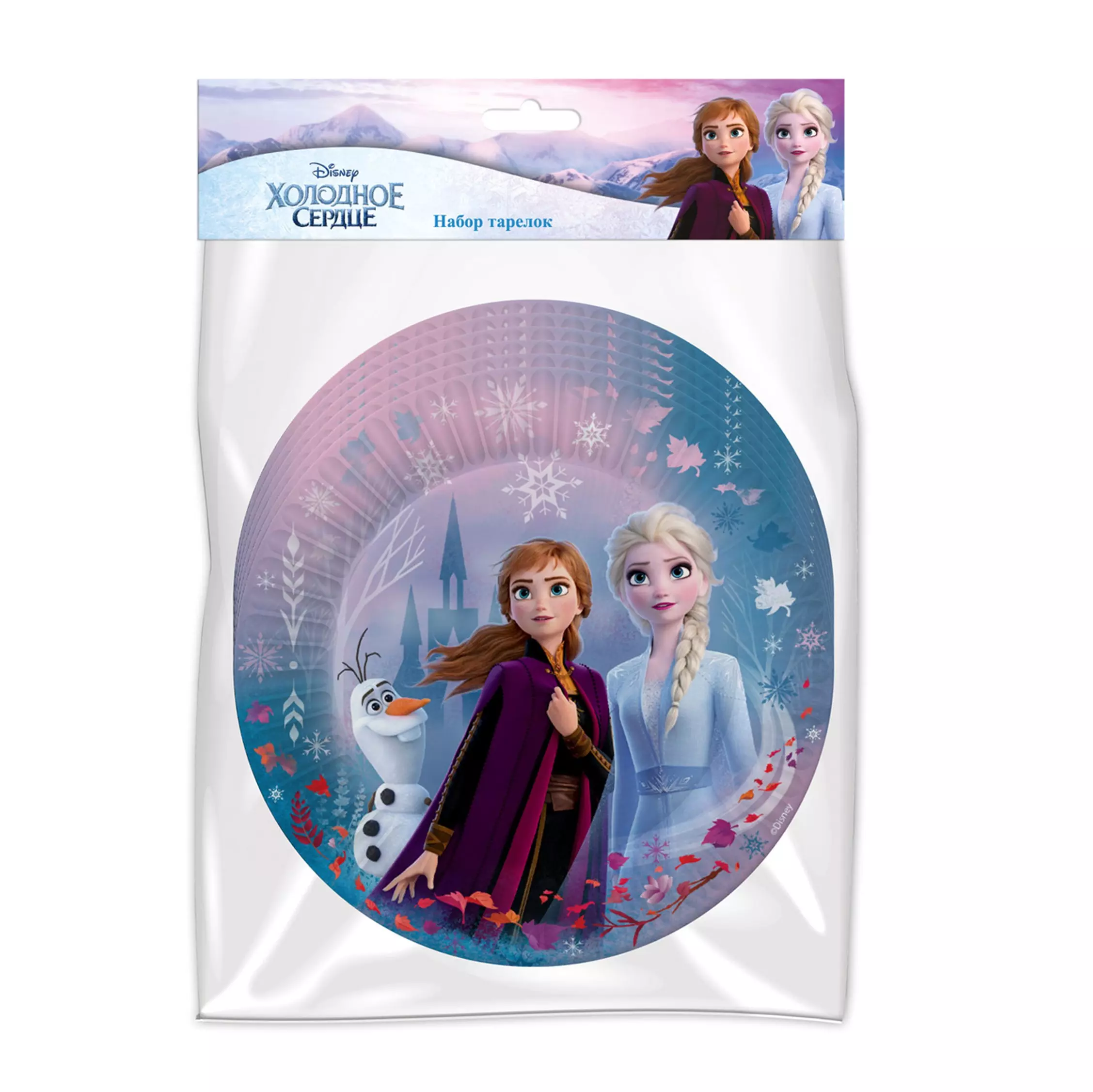 Бумажные тарелки Frozen 2 Эльза и Анна 3, 6 шт d 180 мм 298918