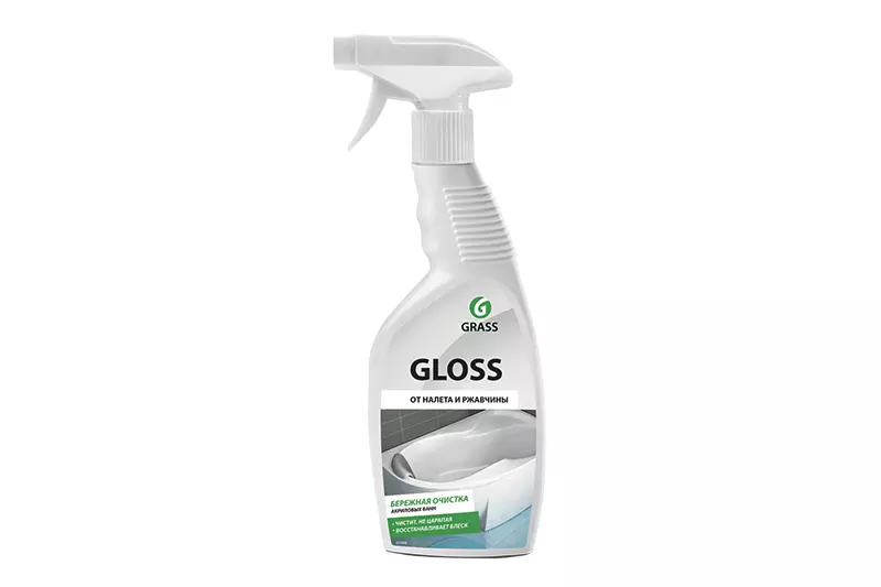 Чистящее средство для ванн и кухни Gloss 600мл, триггер Grass