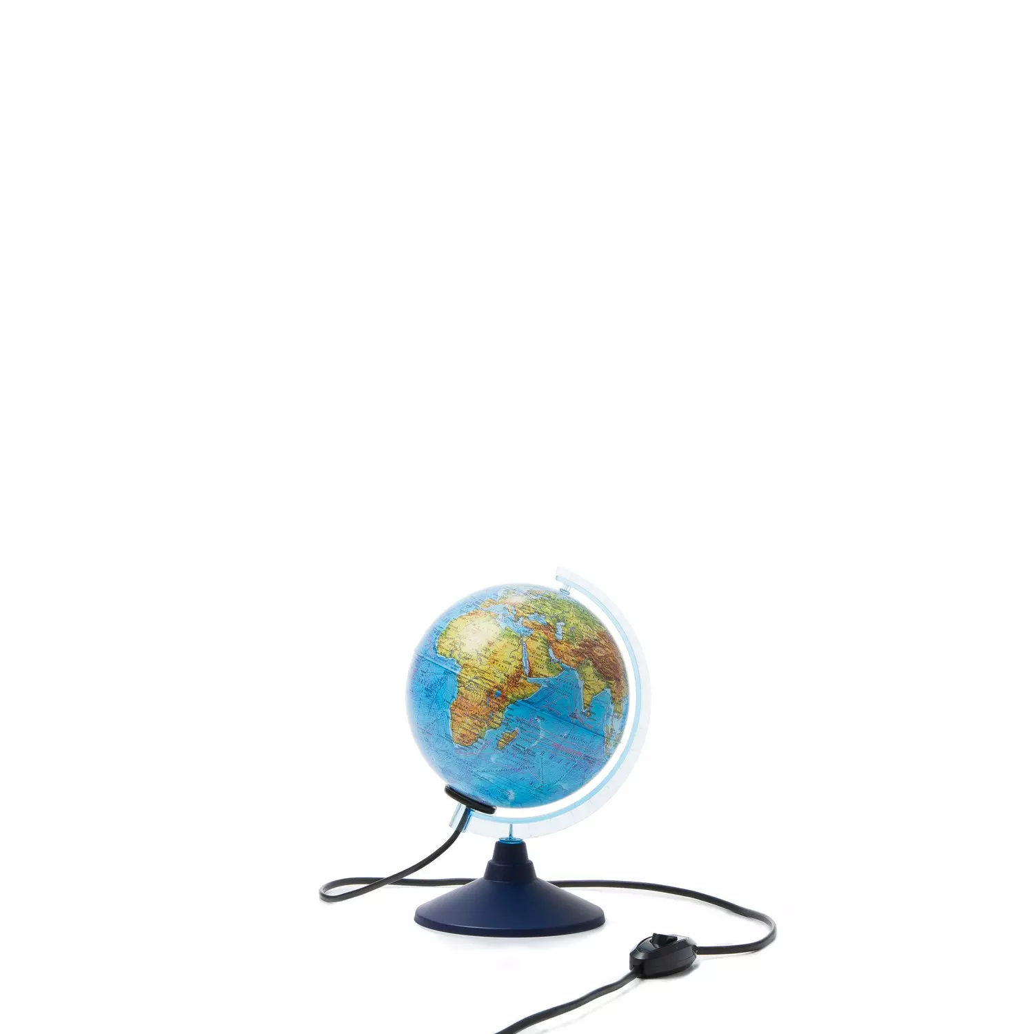 Глобус Земли физико-политический с подсветкой d=150 мм