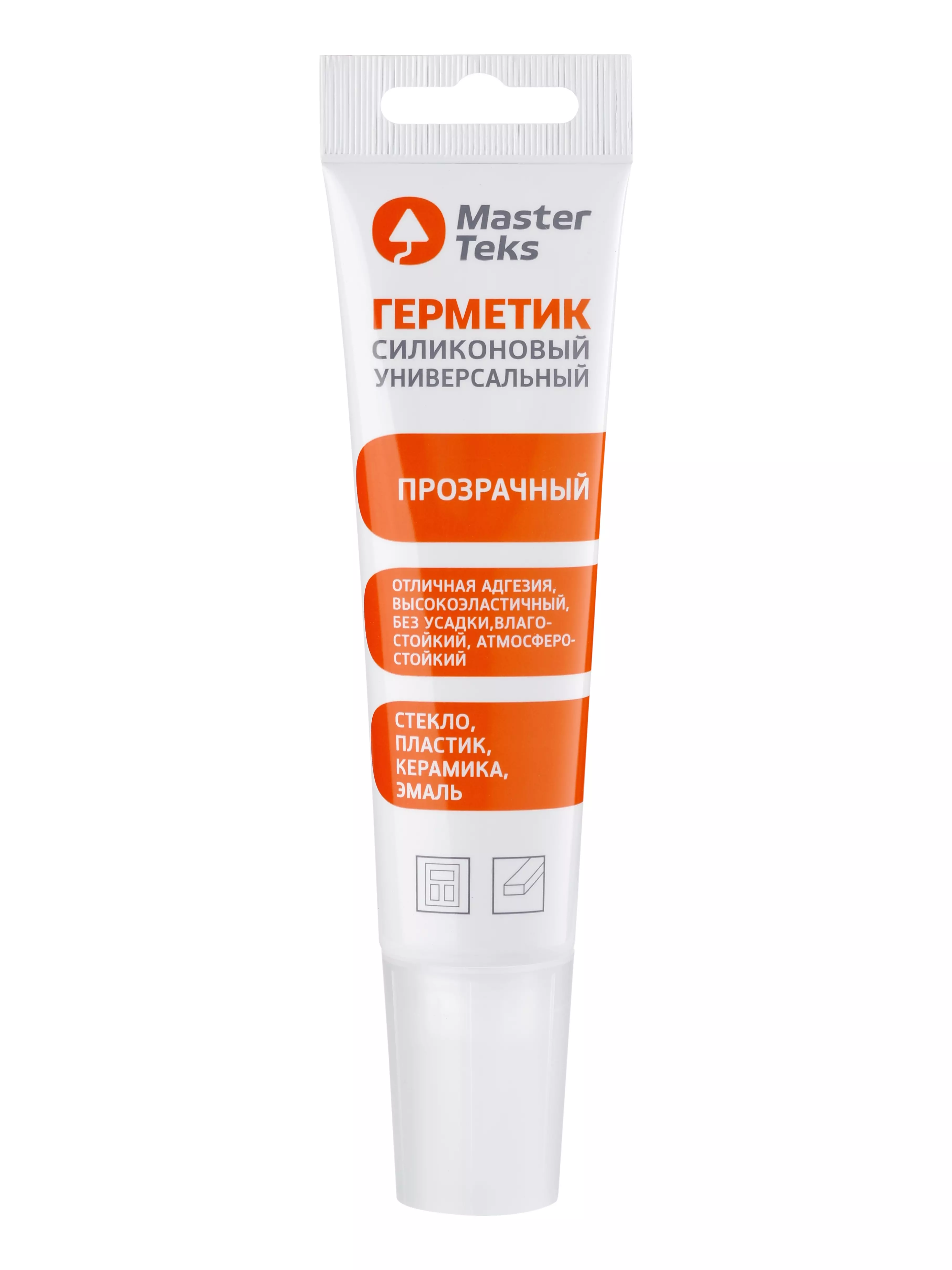 Герметик силиконовый MasterTeks PM универсальный 80 мл прозрачный