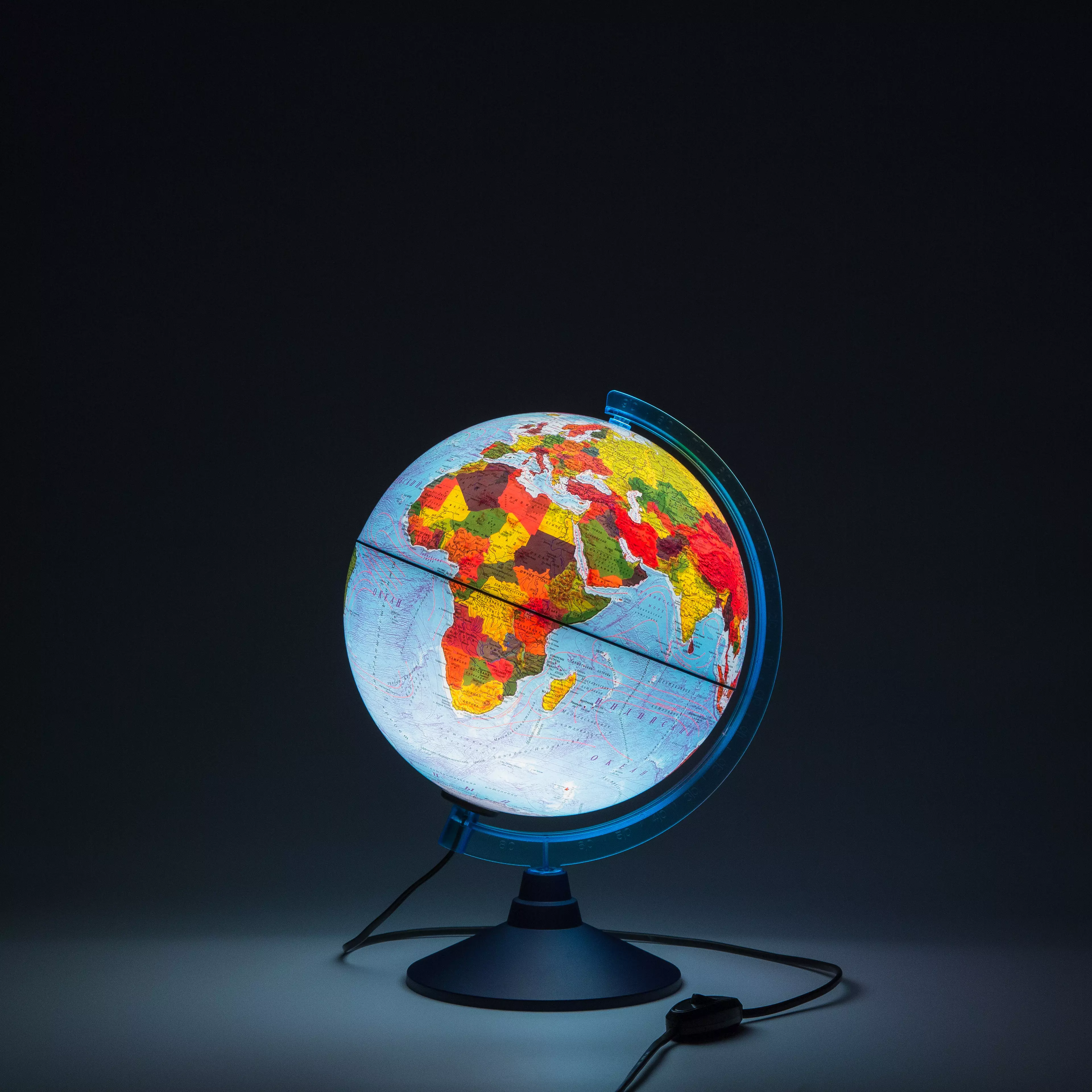 Глобус Земли физико-политический d=250 мм с подсветкой Классик Евро. Ке012500191