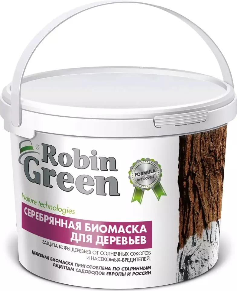 Побелка Серебряная биомаска Robin Green в ведре 3,5кг/2