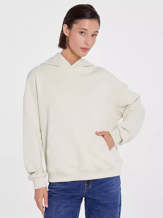 Худи женское Mark Formelle 122980 белый чай, р-р 164/170-120-126 (60 / 6XL)