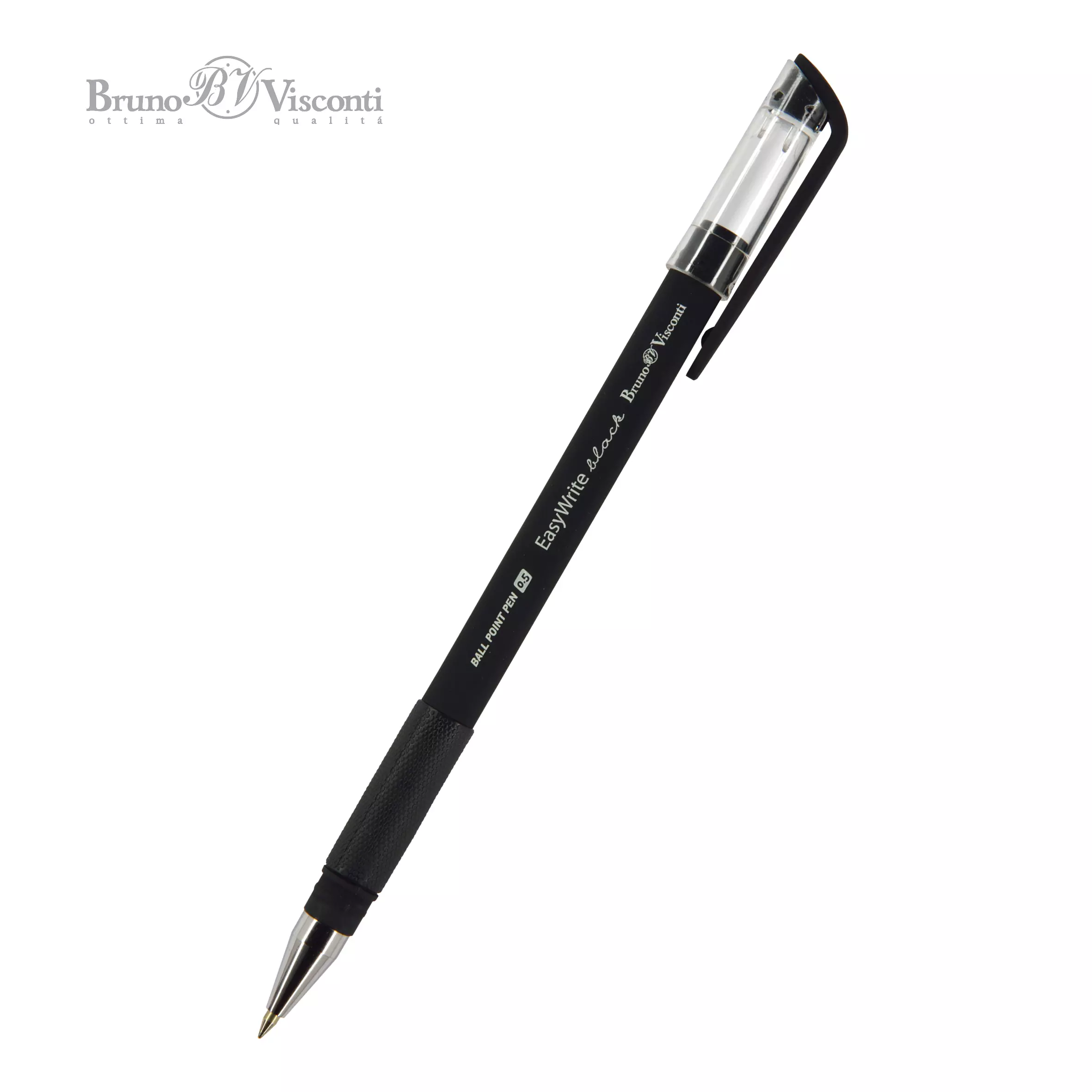 Шариковая ручка BrunoVisconti EasyWrite.BLACK, 0.5 мм, черная