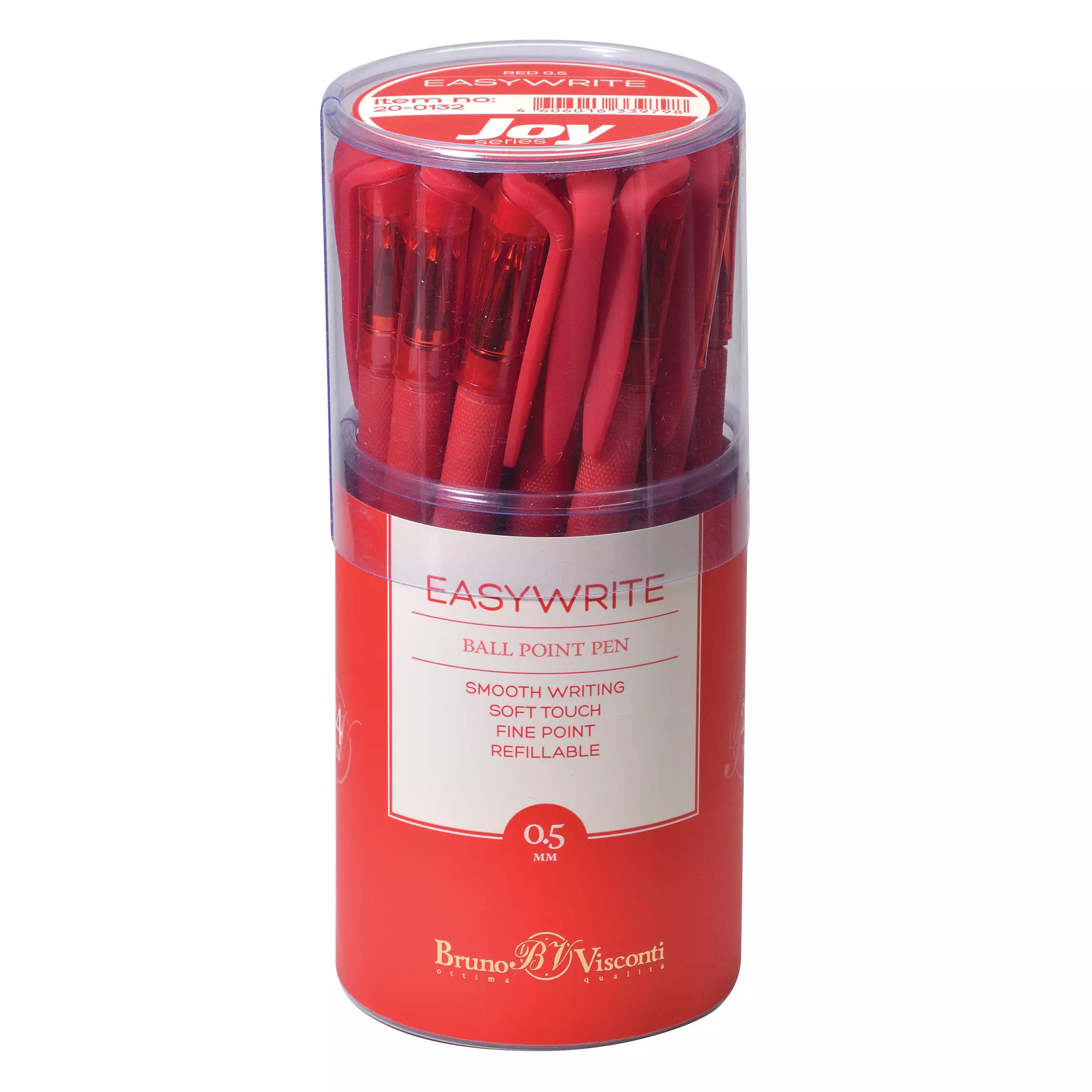 Шариковая ручка BrunoVisconti EasyWrite,.Red 0.5 мм, красная