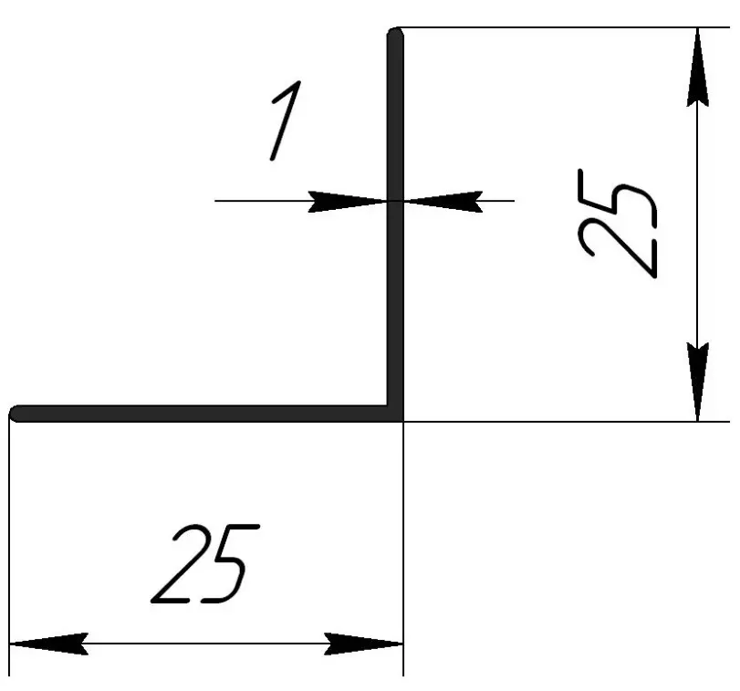 Угол 25 25 5. Уголок 25х25х3 чертеж. Уголок 25 25 1.5. Уголок 25 Размеры. Уголок 25х25 Размеры внутренние.