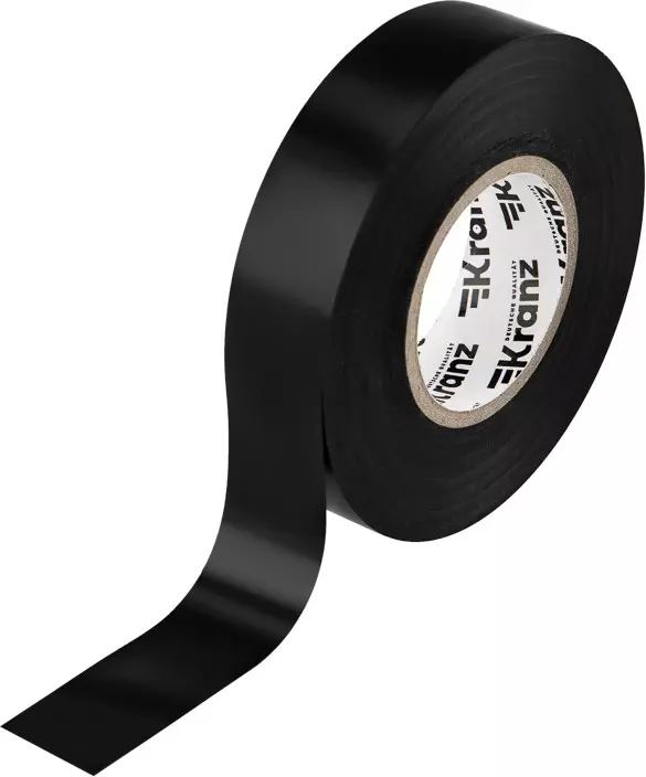 Изолента ПВХ термостойкая 19мм*20м 180мкм черная Kranz KR-09-2816