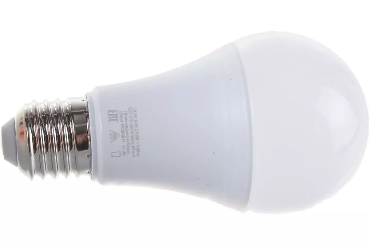 Светодиодная лампа Е27 220В 12Вт 2700К груша теплый свет FERON 25489