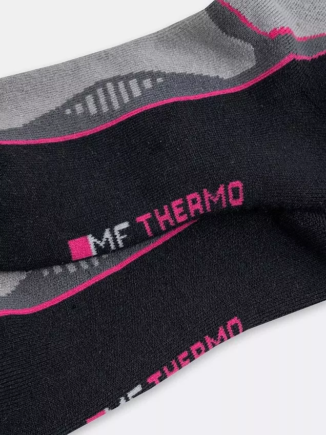 Термоноски женские Mark Formelle 372T-015 т.серый /розовый, р-р 25-27