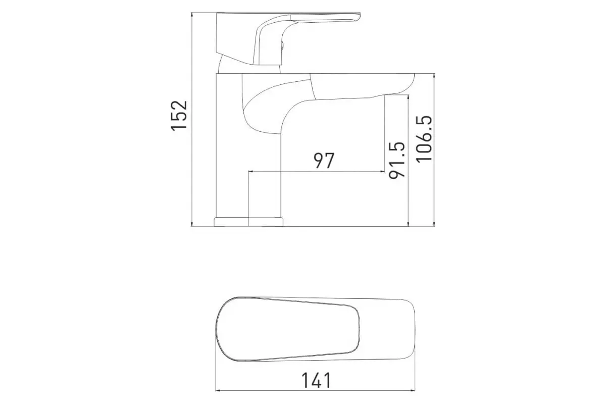 Смеситель для раковины, хром, GROSS AQUA Evo 6241297С, латунь