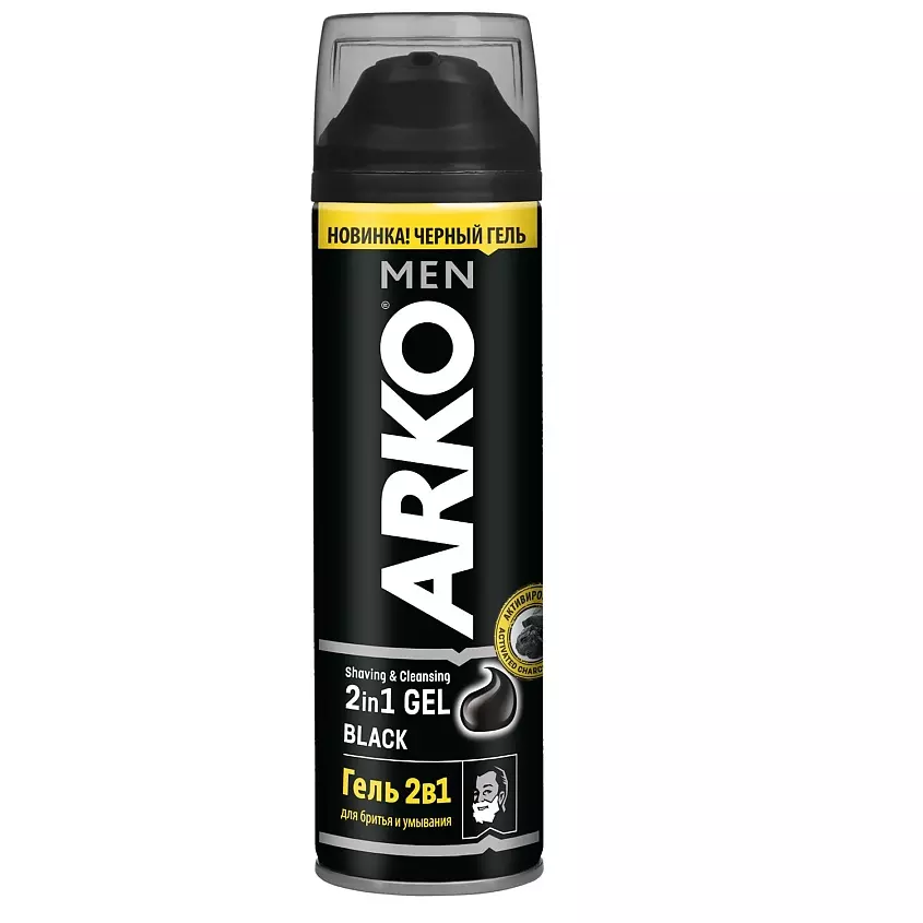 Гель для бритья Arko Men для умыв. 2в1 Black